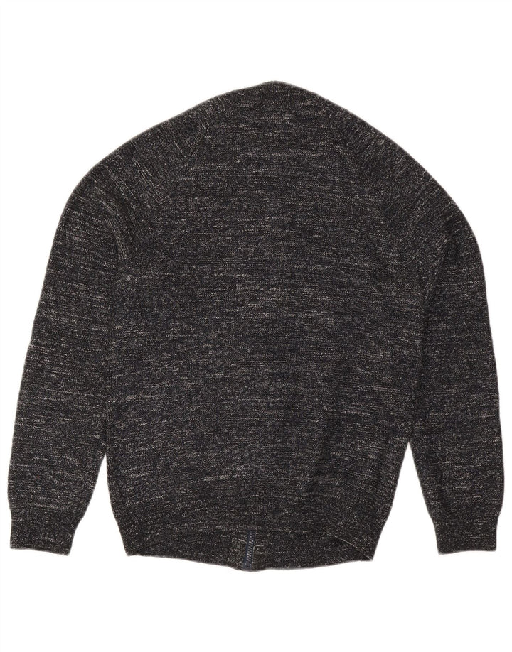 Marks & Spencer Herre Cardigan Sweater Lille sort Flecked Polyester