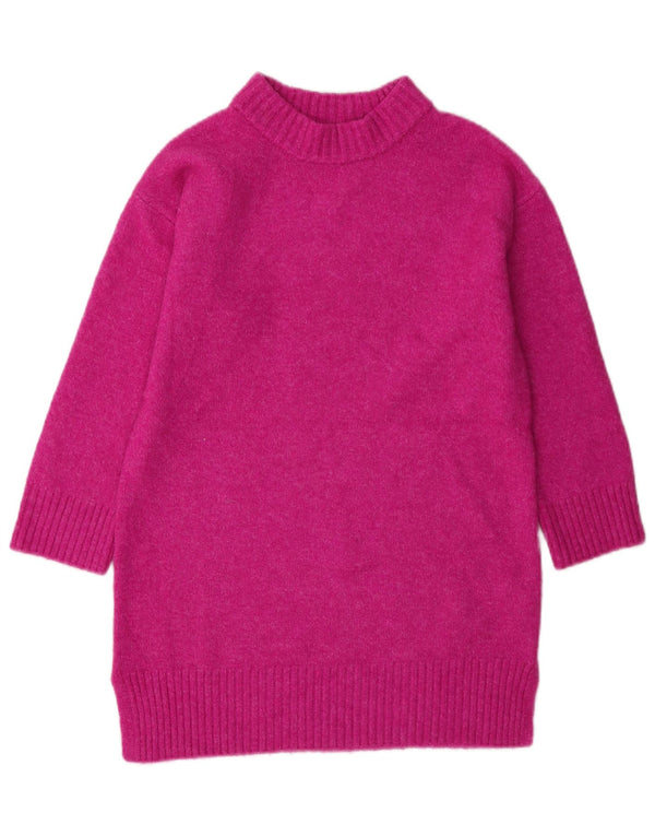 Zara Pige Jumper Kjole 8-9 År Pink Akryl