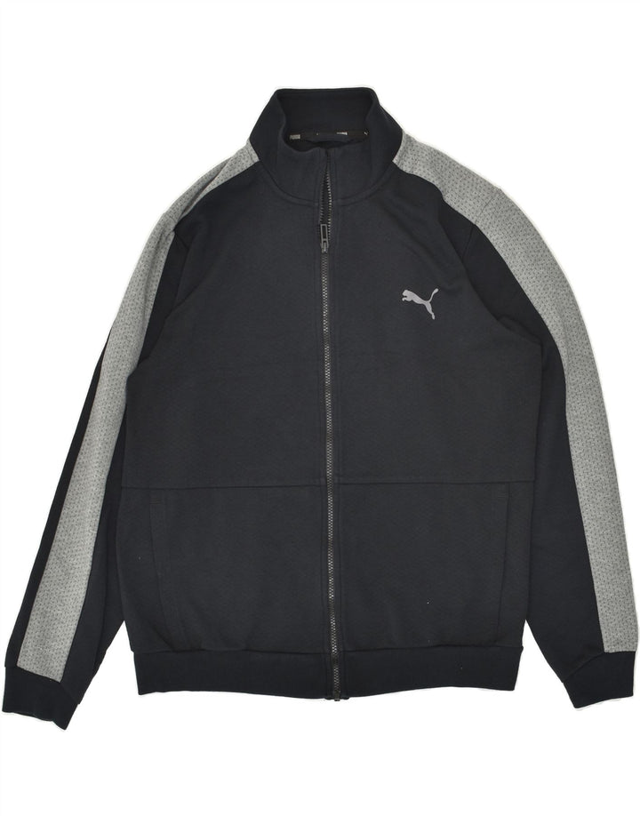 PUMA Grafisk træningsdragt jakke til mænd Stor sort Colourblock Bomuld