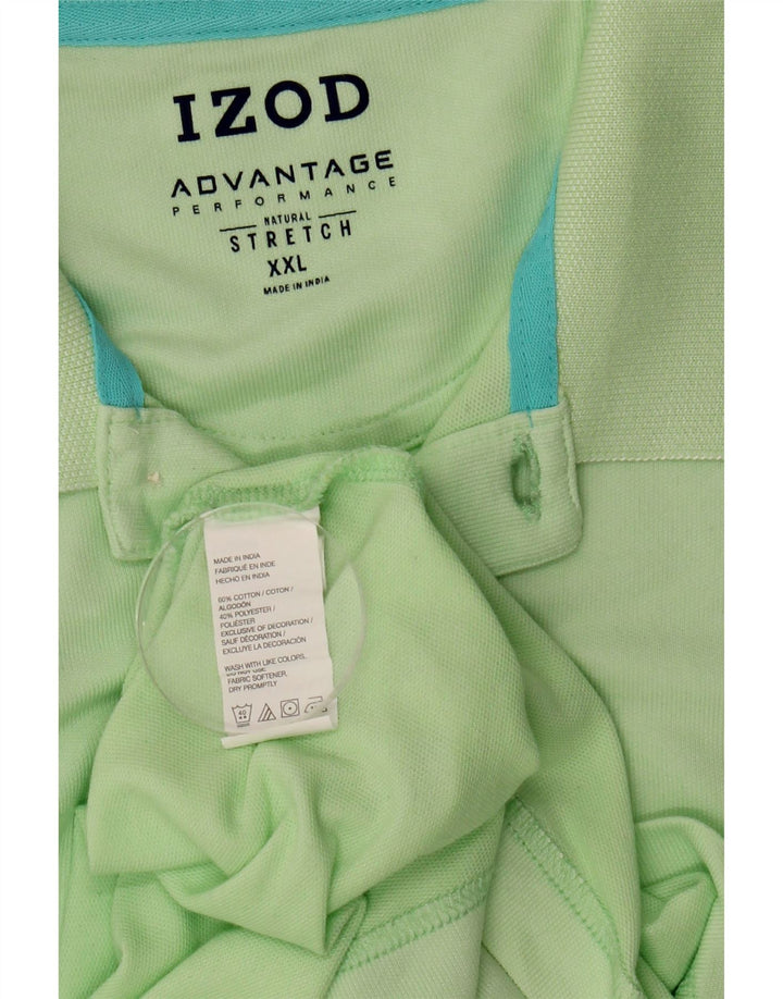 IZOD Poloskjorte til mænd 2XL Grøn Bomuld