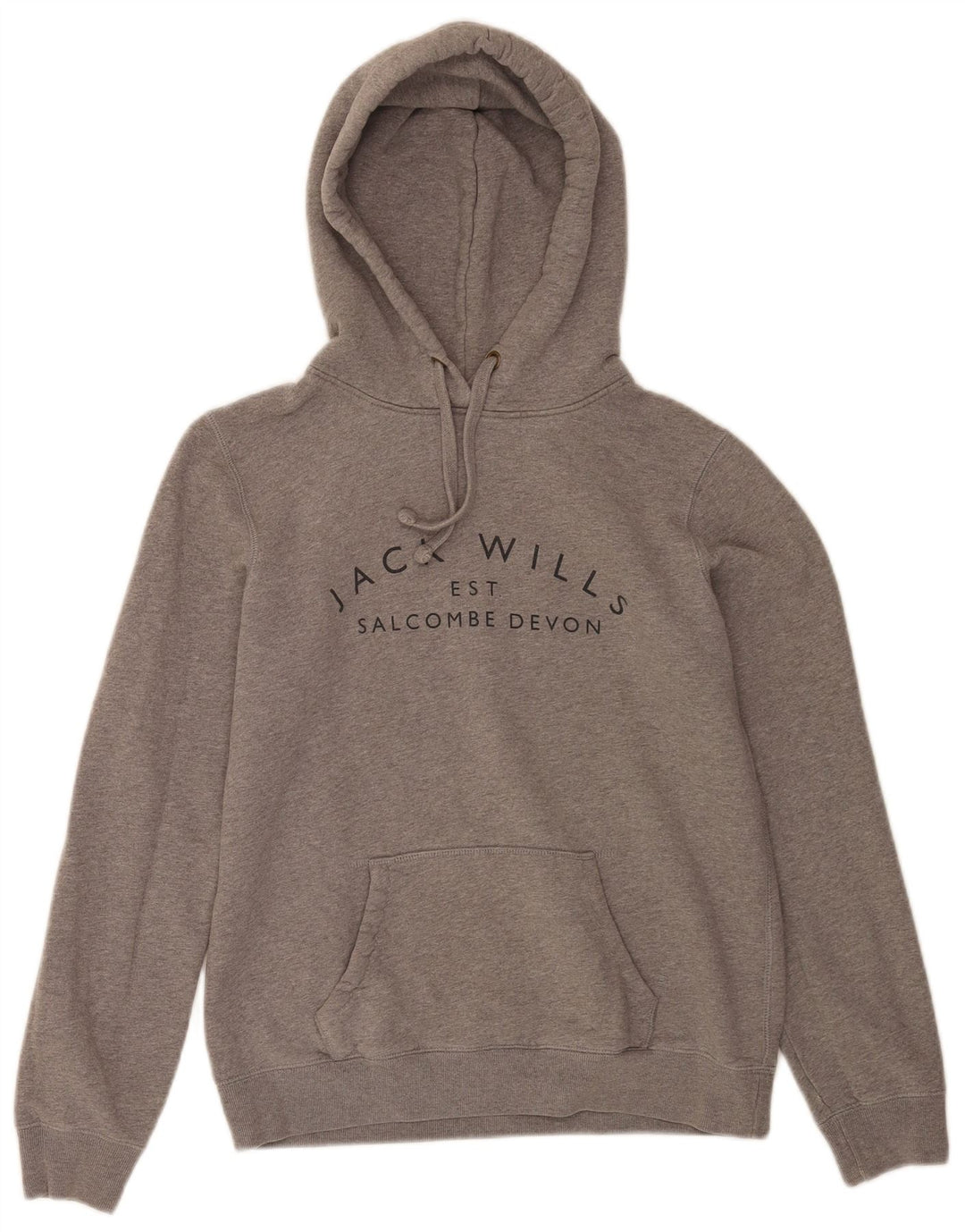 Jack Wills Dame Salcombe Devon Hoodie Jumper UK 12 Medium Grey Flecked