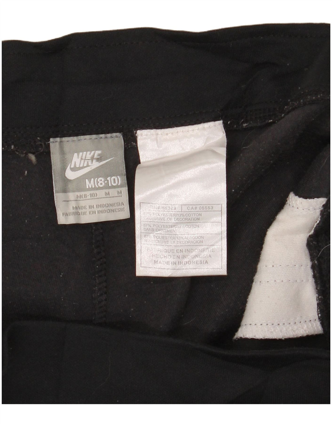 Nike Capri træningsdragtbukser til kvinder US 8/10 Medium Black Polyester