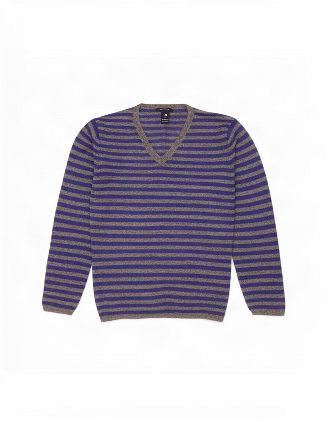 Gap Herre V-hals sweater Stor blå stribet lammeuld