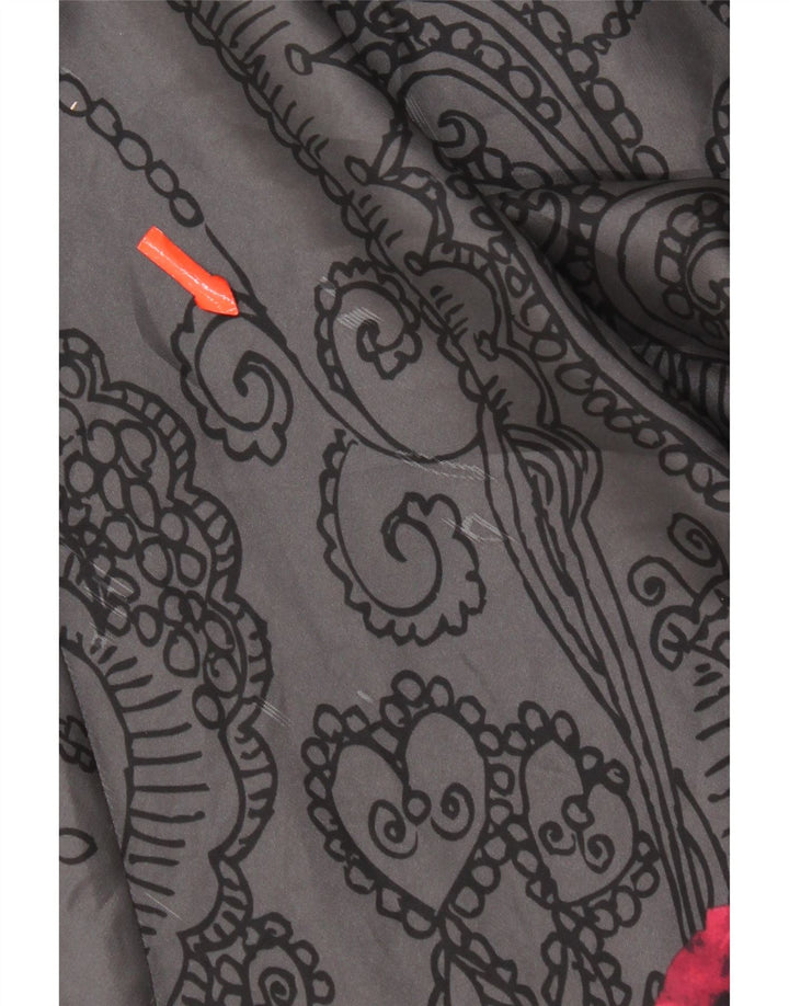 Desigual Dame Ærmeløs A-Line Kjole EU 40 Medium Grå Paisley