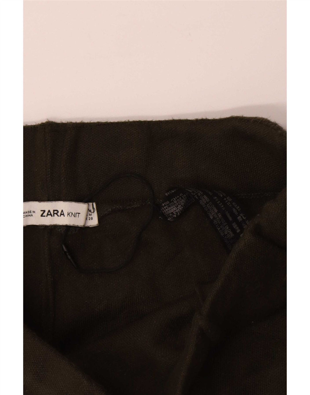 Zara Dame Crop Cargo Bukser Medium W28 L25 Khaki Viscose