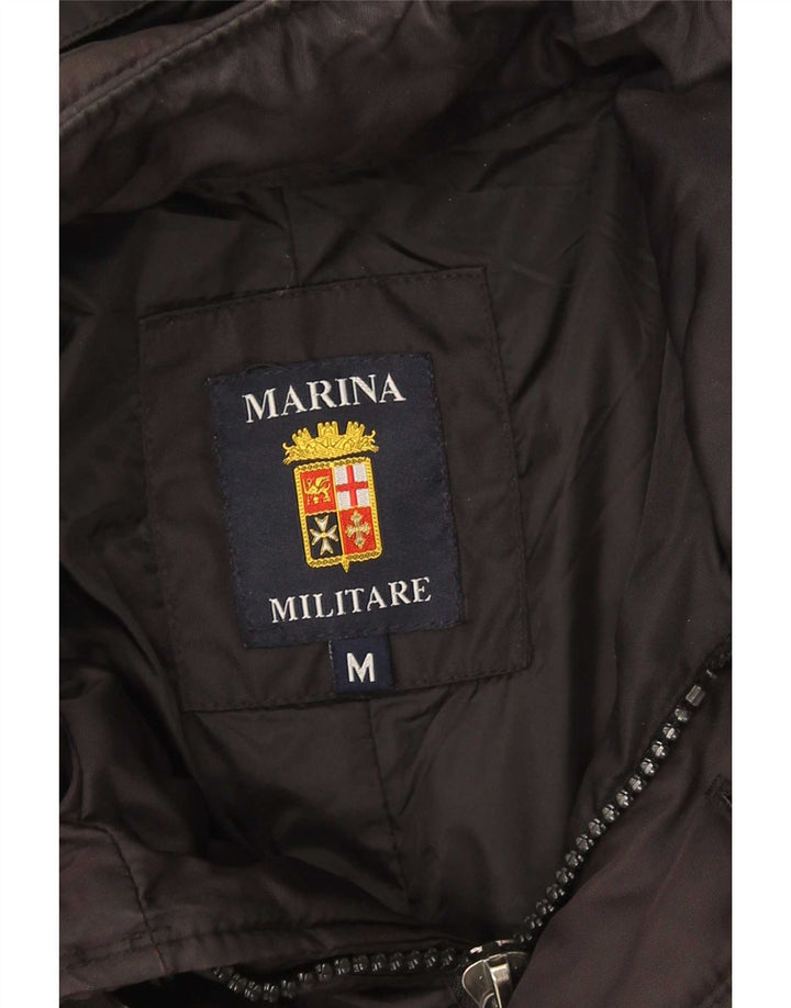 Marina Militare Herre hættepolstret jakke UK 38 Medium Sort Polyamid