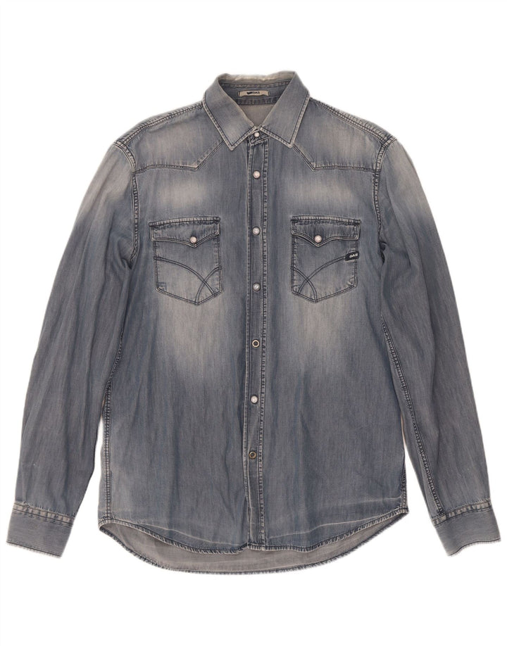 Gas Herre Denim Shirt XL Blå Bomuld
