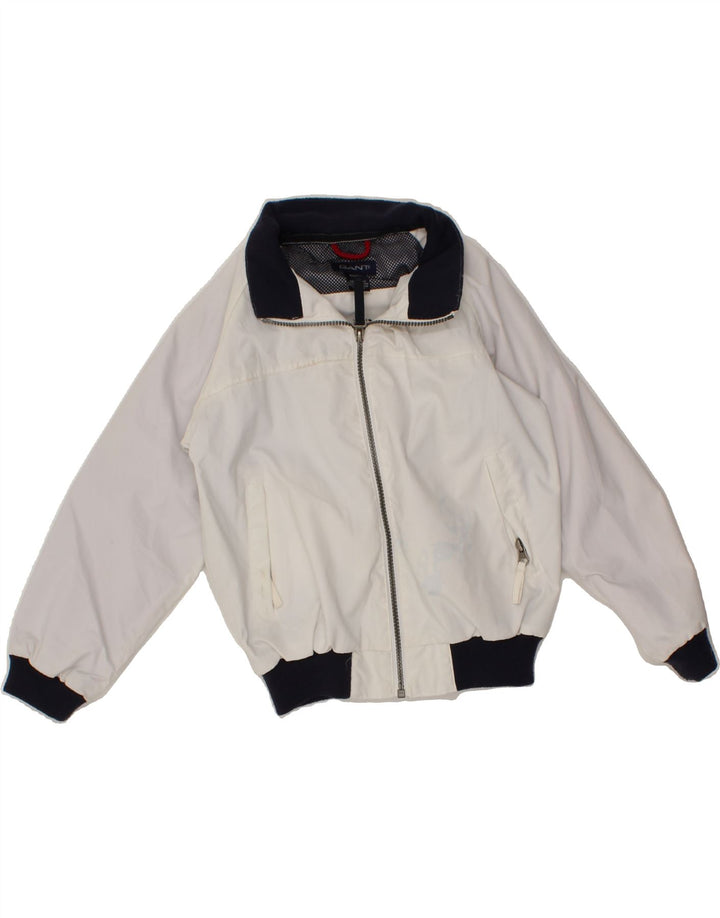 GANT Boys Bomber Jacket 5-6 Years Small White Nylon Vintage Gant and Second-Hand Gant from Messina Hembry 