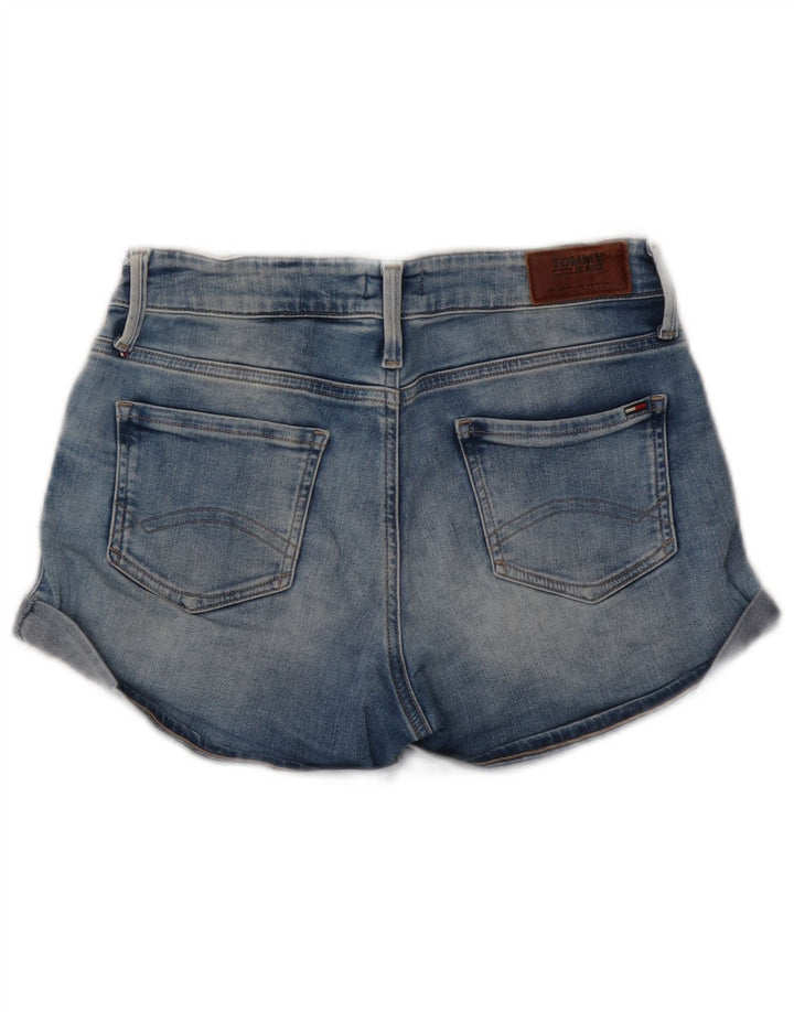 Tommy Hilfiger denimshorts til kvinder W27 Små blå bomuld