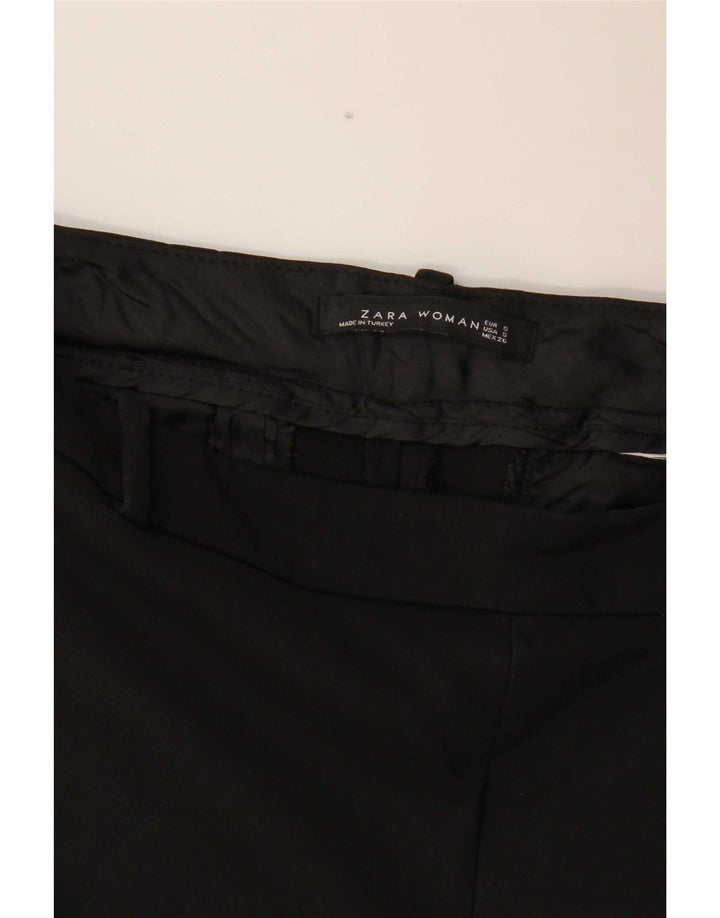 Zara Dame Slim Casual Bukser Small W27 L26 Sort