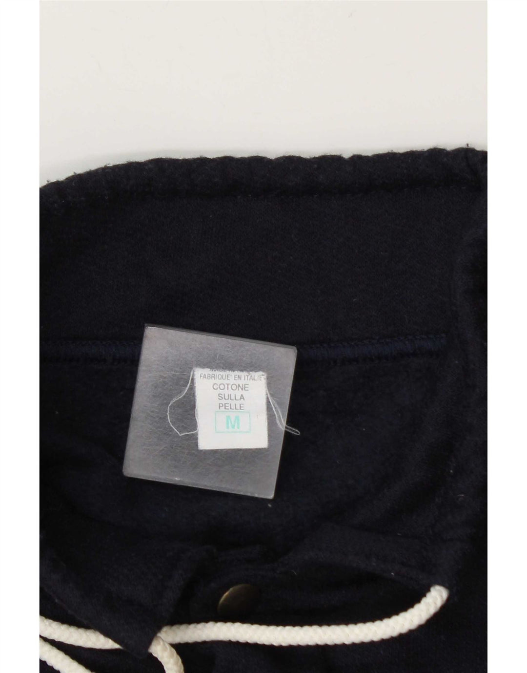 Vintage Dame Sweatshirt Jumper UK 14 Medium Navy Blue Bomuld