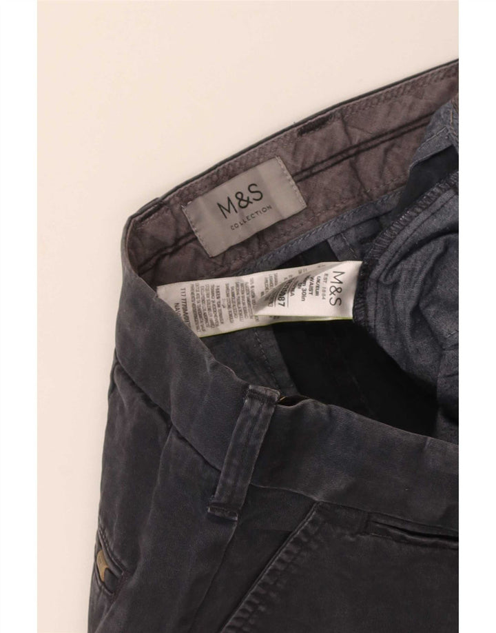 Marks & Spencer Herre Chino Shorts W30 Medium Marineblå Bomuld