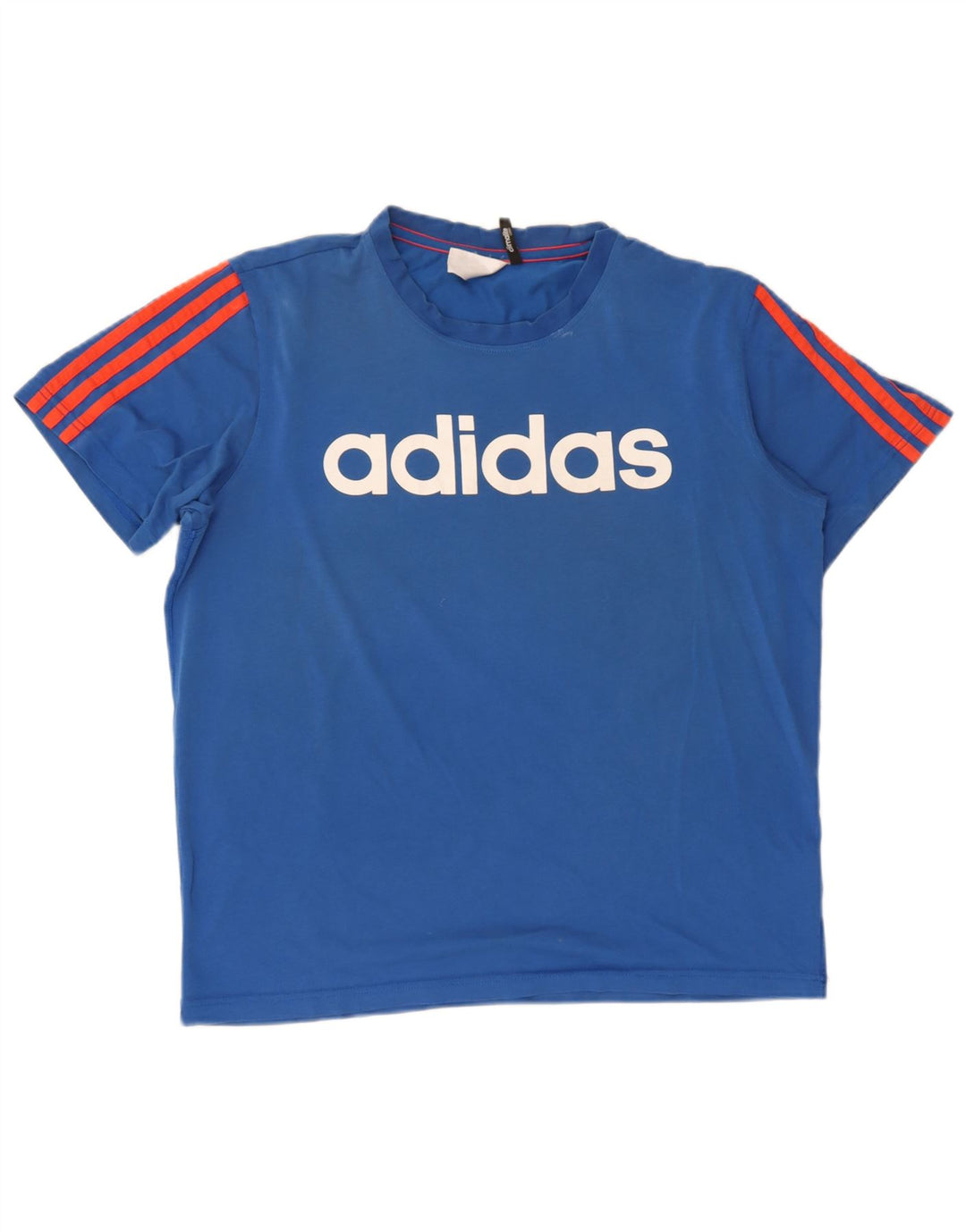 Adidas Herre Climalite grafisk T-shirt top mellemblå bomuld