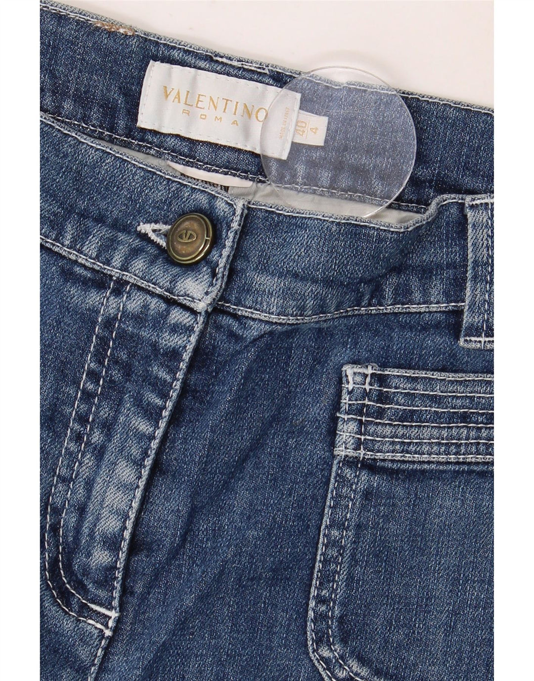 Valentino Dame Slim Jeans IT 40 Small W28 L30 Blå