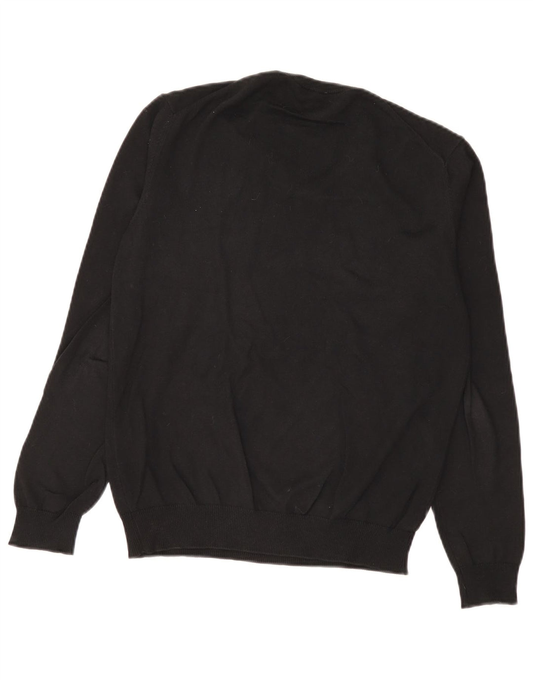 Benetton Herre V-hals sweater lille sort bomuld