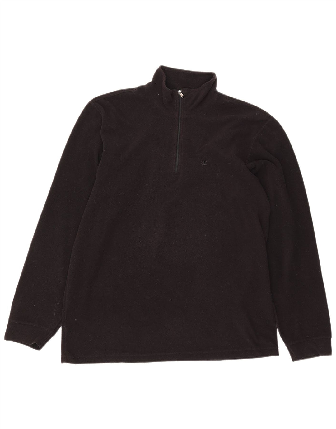 Champion herre lynlås-hals fleece jumper stor sort polyester