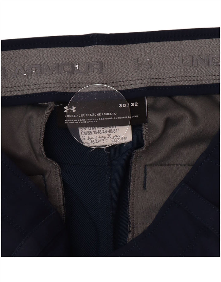 Under Armour Straight Chino-bukser til mænd W30 L32 Marineblå polyester