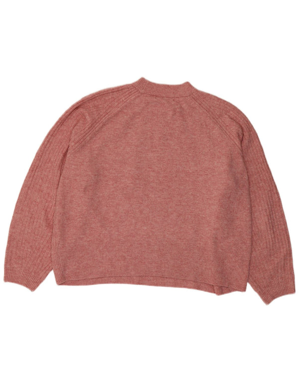 Marks & Spencer Dame Crop Crew Neck Jumper Sweater UK 18 XL Pink