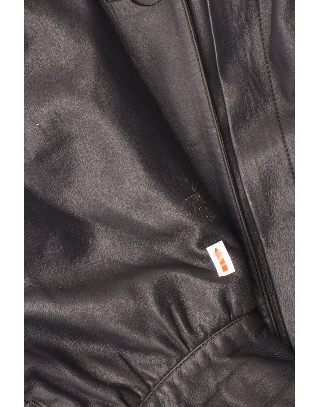 Vintage Dame Oversized Læderfrakke IT 44 Medium Sort Læder Classic