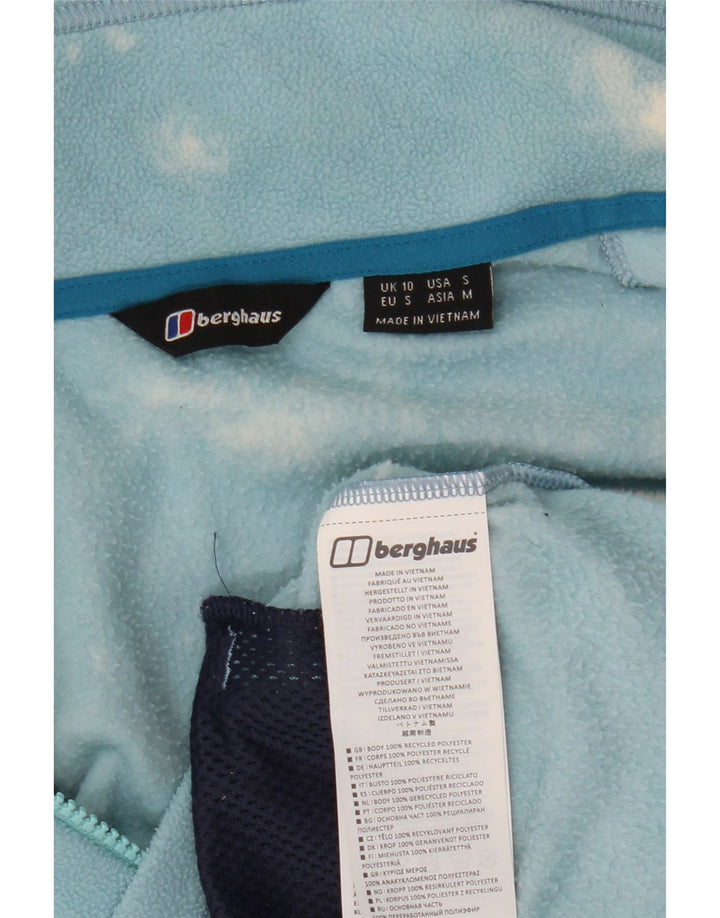 BERGHAUS Fleecejakke til kvinder UK 10 Small Blue Tie Dye Polyester