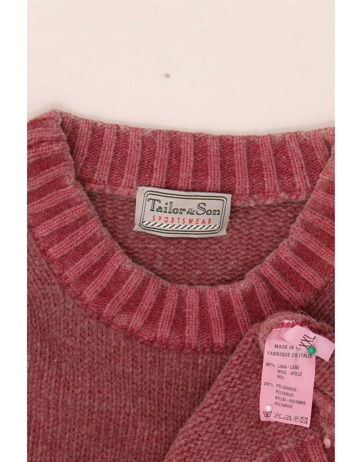 Skrædder & Søn Herre Crew Neck Jumper Sweater 2XL Rød Uld