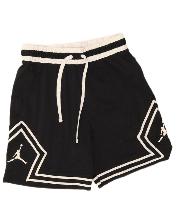 Jordan Herre Dri Fit grafiske sportsshorts Small Black Colourblock Polyester