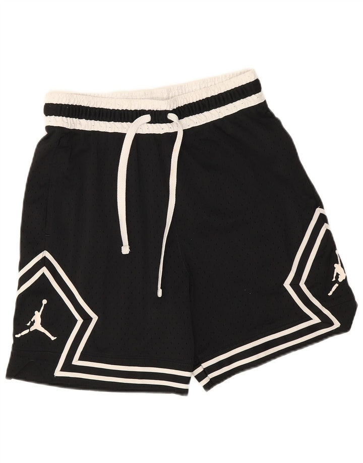Jordan Herre Dri Fit grafiske sportsshorts Small Black Colourblock Polyester