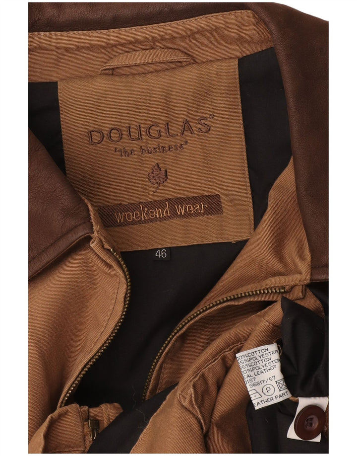 Douglas Herre Bomber Jacket UK 46 3XL Beige Bomuld