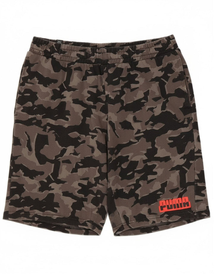 Puma Herre Sportshorts Stor Grå Camouflage Bomuld