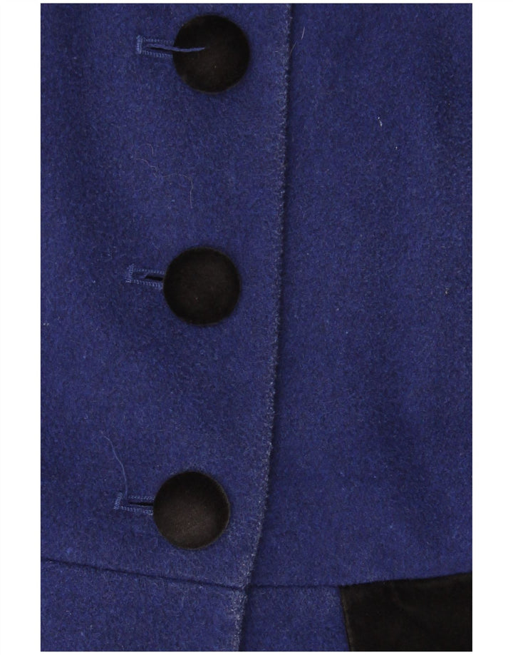 Monsoon Dame Overfrakke UK 10 Small Blue Colourblock