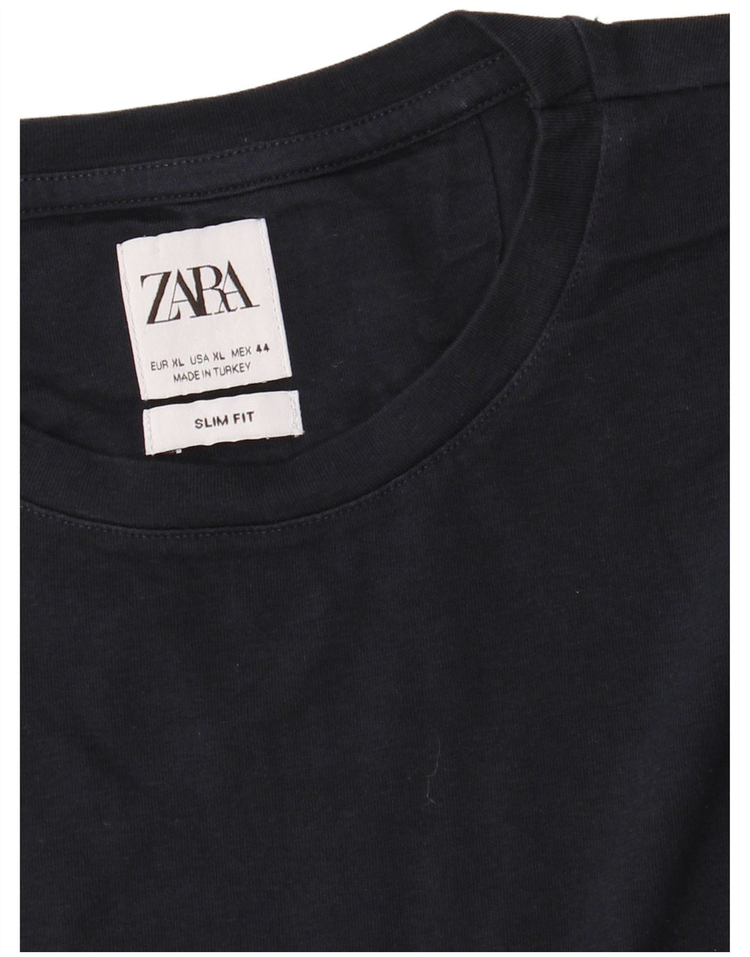 ZARA Herre Slim Fit T-Shirt Top XL Marineblå