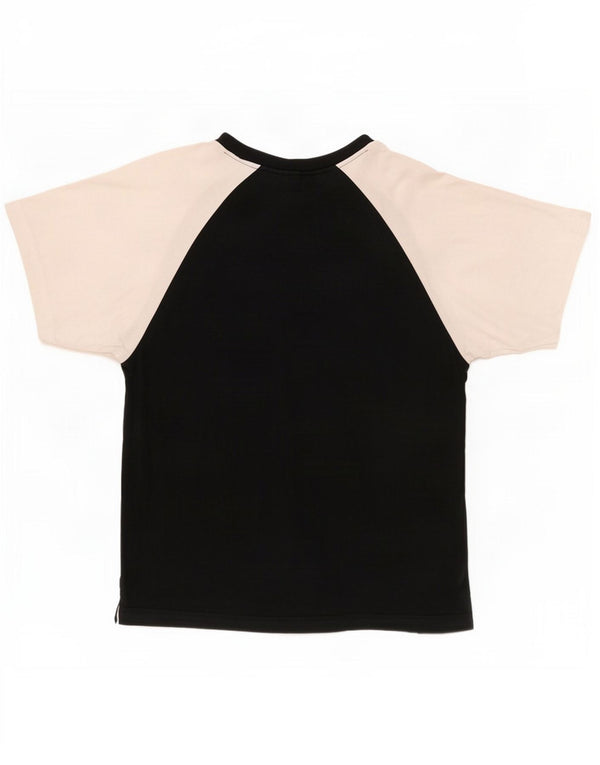 Lotto Dame Grafisk T-Shirt Top UK 16 Large Navy Blue Colourblock Bomuld