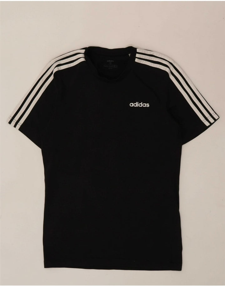 ADIDAS Mens T-Shirt Top Small Black Cotton