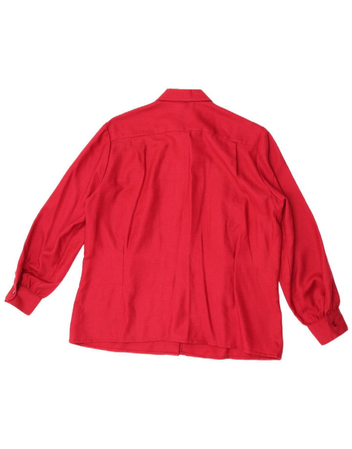 Mila Schon Dame Skjorte Bluse IT 48 XL Rød Uld