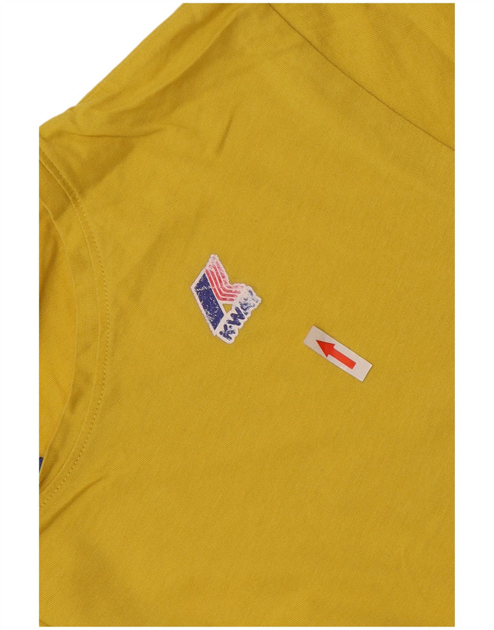 K-Way Herre T-Shirt Top Stor Gul Bomuld