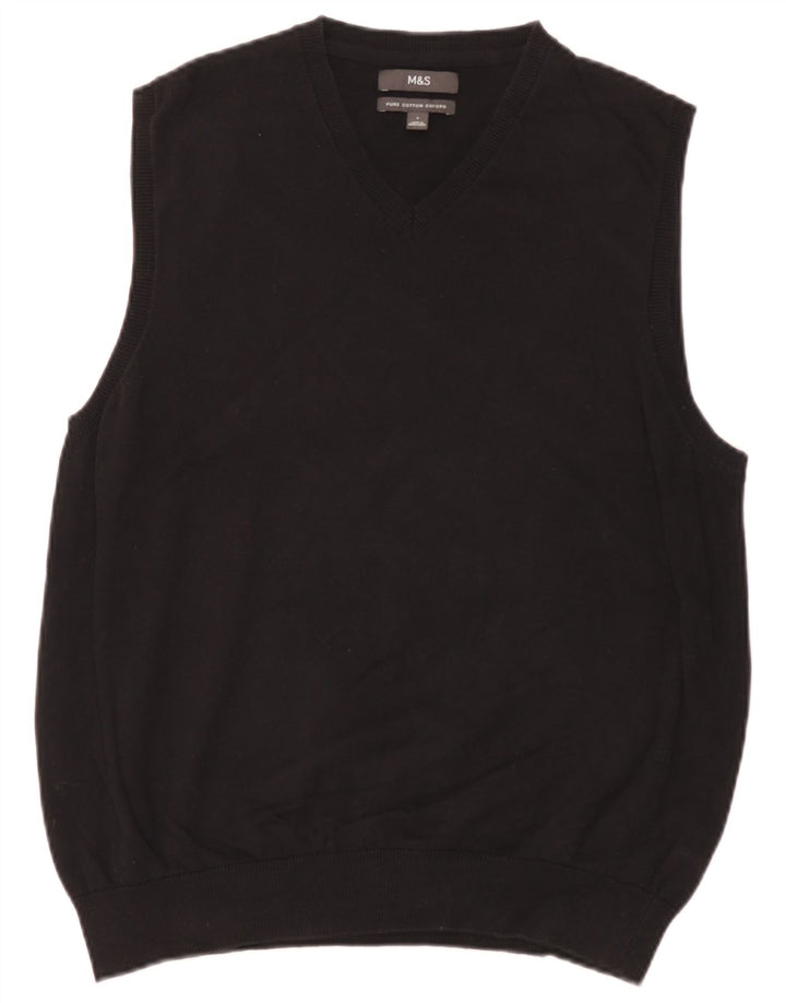 Marks & Spencer Herrevest Tank Top Stor Sort Bomuld