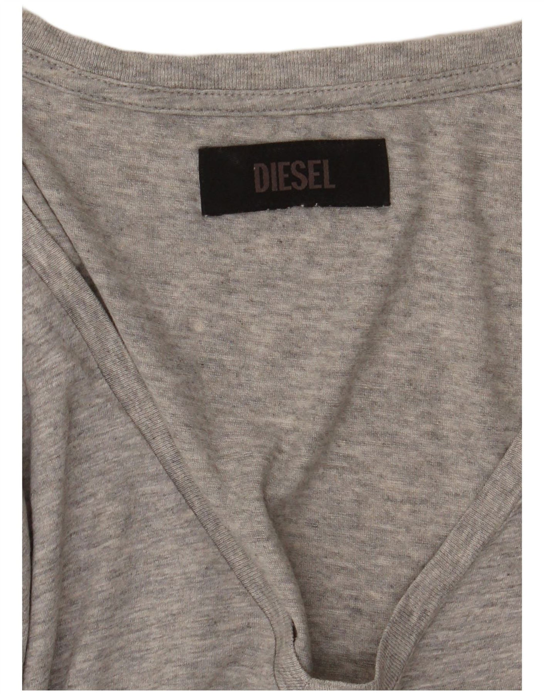 Diesel Dame Grafisk T-Shirt Top UK 16 Stor Grå