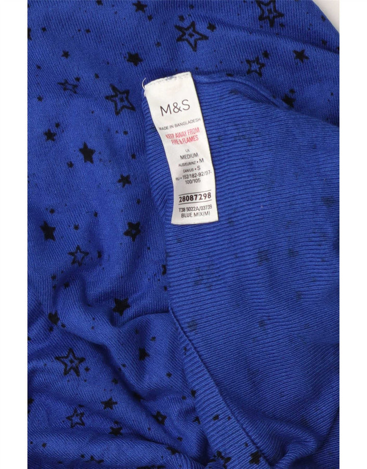 Marks & Spencer Dame Boat Neck Jumper Sweater UK 14 Medium Blue