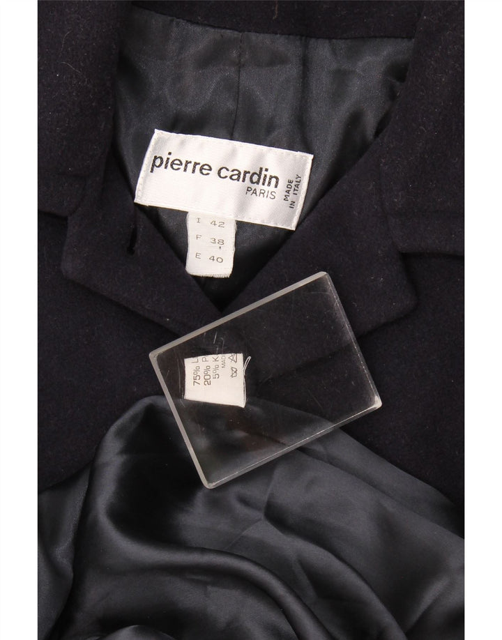 Pierre Cardin Dame Oversized Overfrakke IT 42 Medium Marineblå Uld