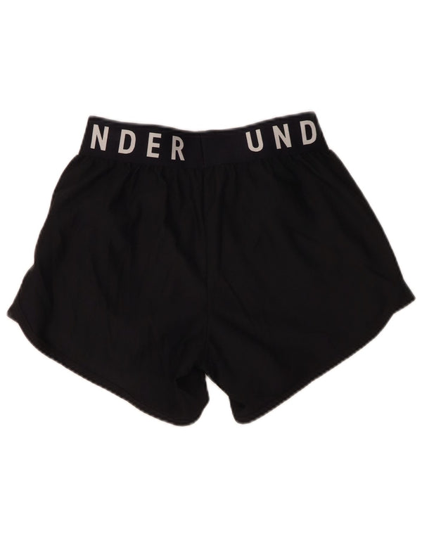 Under Armour Graphic Sports Shorts til kvinder UK 10 Small Black Polyester