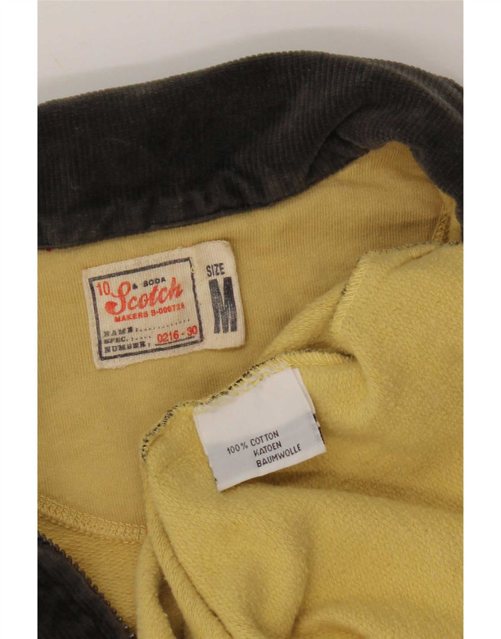 Scotch & Soda Herre Polo Neck Sweatshirt Jumper Medium Gul Ternet bomuld