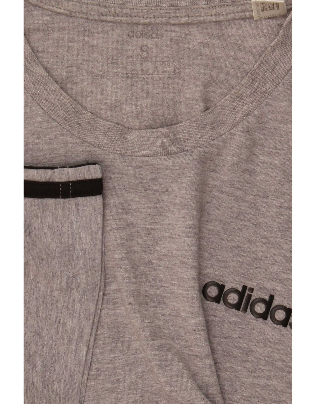 Adidas herre T-shirt top lille grå stribet