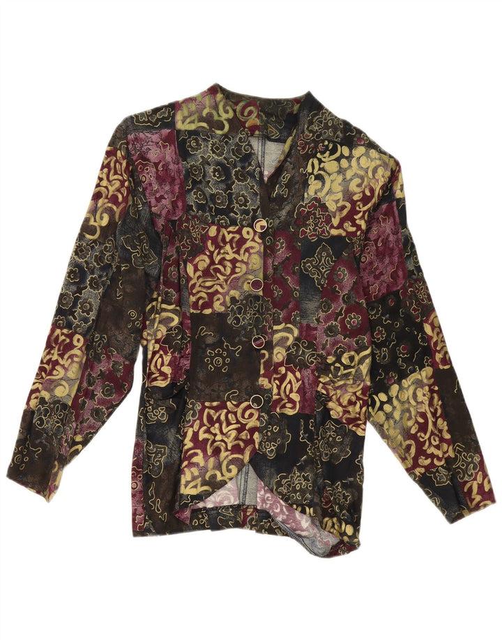 VINTAGE Womens Shirt Blouse UK 12 Medium Multicoloured Paisley