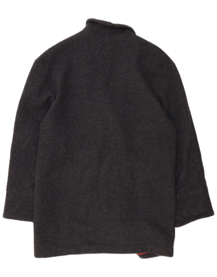 Vintage oversize overfrakke til kvinder IT 42 mellemgrå uld