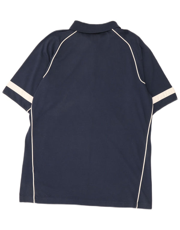 Nike Herre Dri Fit Polo Shirt Large Navy Blue Colourblock Bomuld