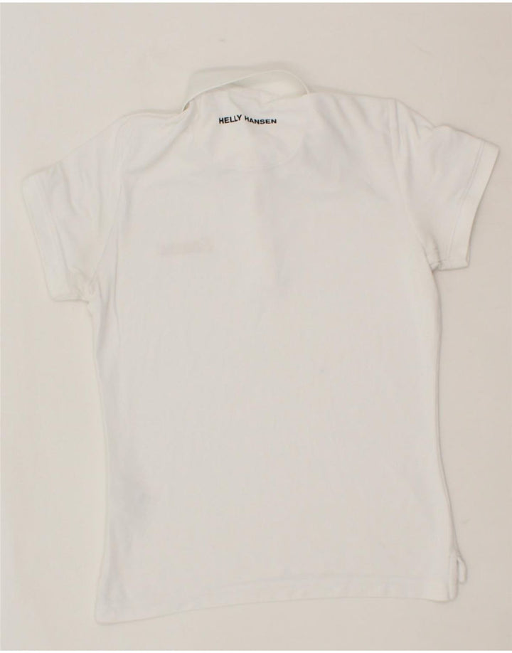 HELLY HANSEN Womens Polo Shirt UK 10 Small White Polyester Vintage Helly Hansen and Second-Hand Helly Hansen from Messina Hembry 