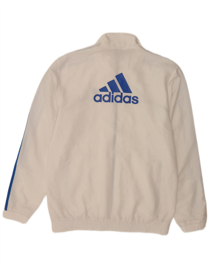 Adidas Herre grafisk træningsdragt Topjakke UK 36/38 Lille hvid polyester