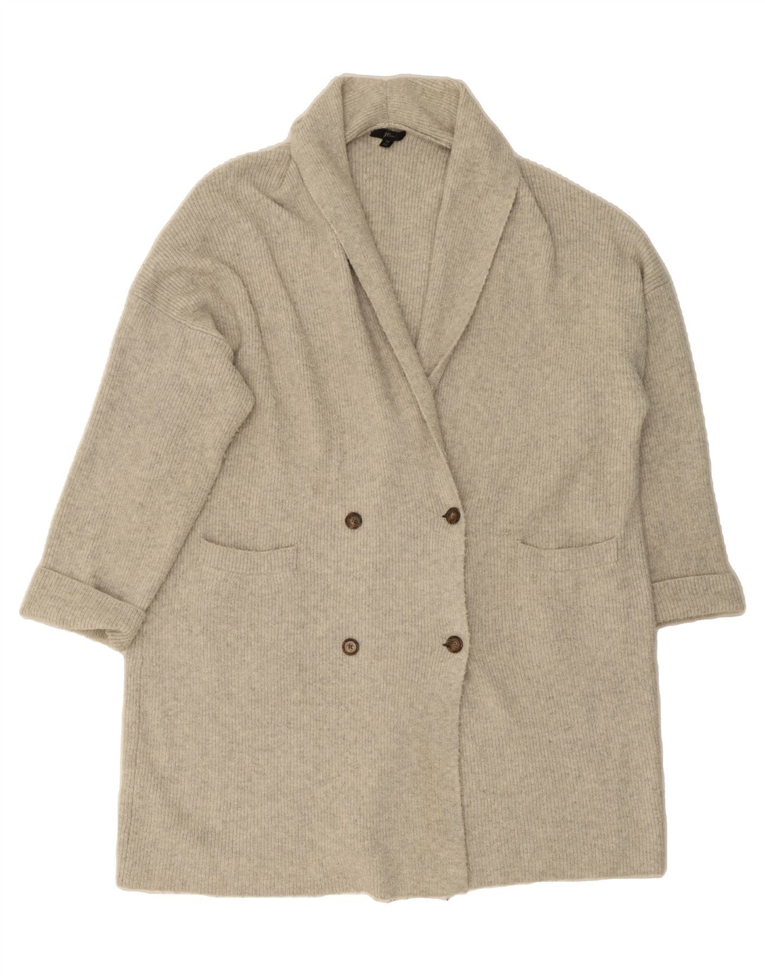J. CREW Womens Oversized Longline Cardigan Sweater UK 20 2XL Grey Nylon Vintage J. Crew and Second-Hand J. Crew from Messina Hembry 