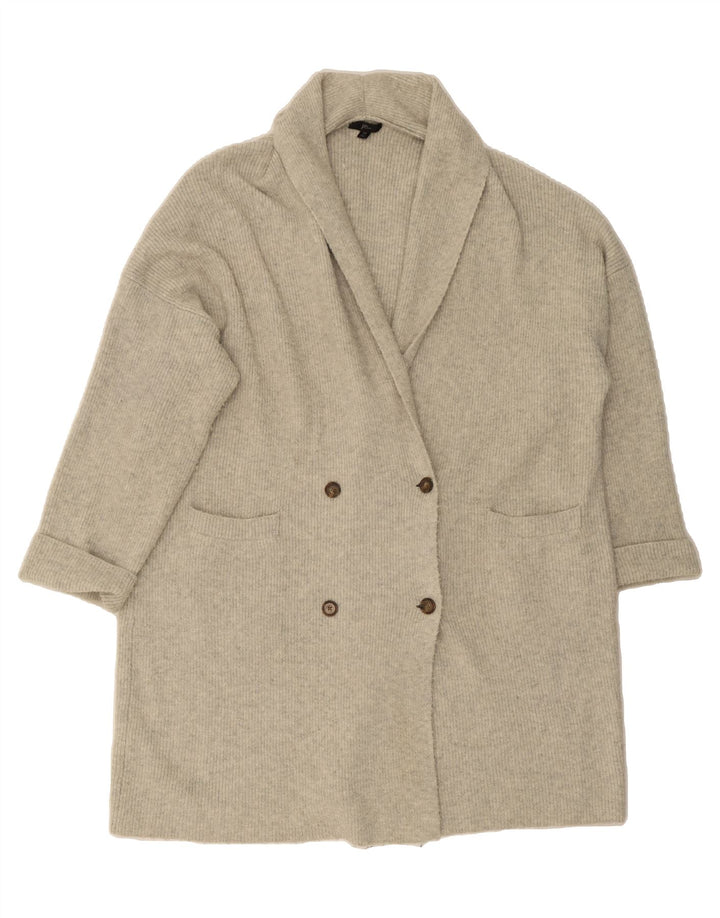 J. CREW Womens Oversized Longline Cardigan Sweater UK 20 2XL Grey Nylon Vintage J. Crew and Second-Hand J. Crew from Messina Hembry 