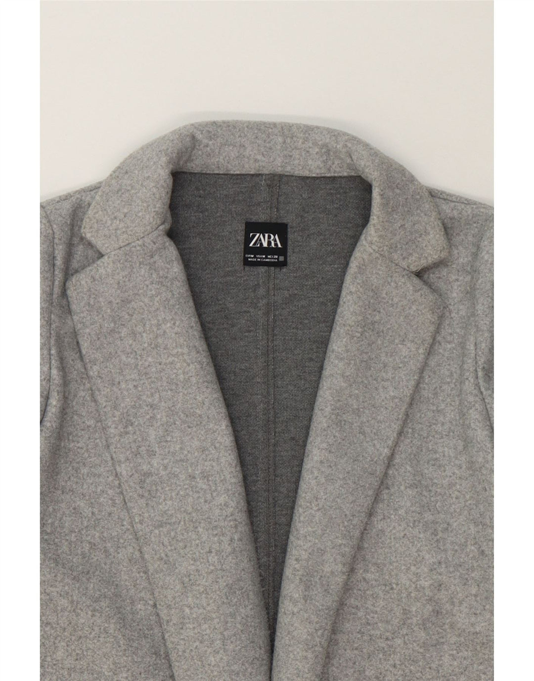 ZARA Womens Open Overcoat UK 12 Medium Grey Vintage Zara and Second-Hand Zara from Messina Hembry 